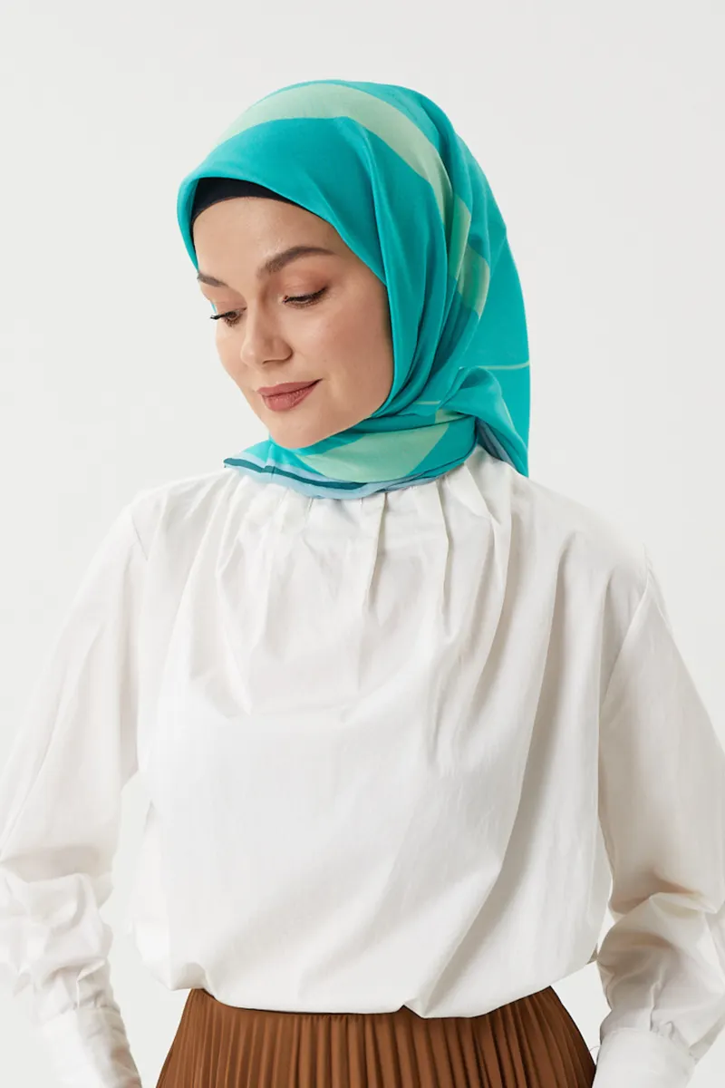 Su Yeşili - Classic Pamuk Eşarp