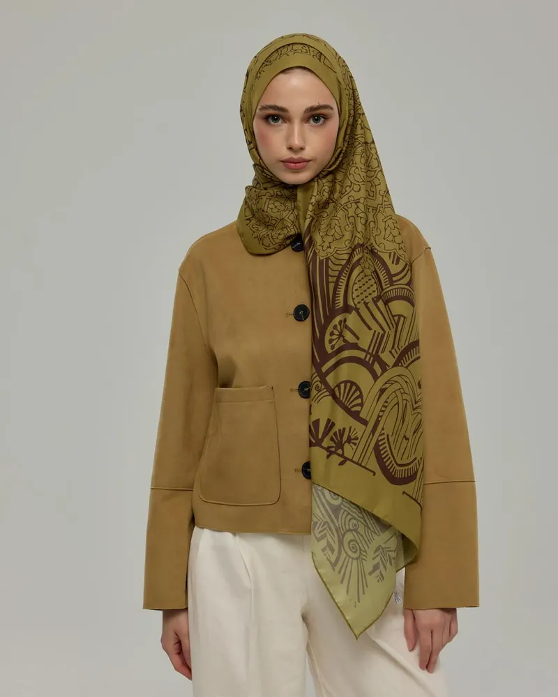 Susam Işıltısı & Kavrulmuş Kahve Harem Rüyası Desen Şal - 42