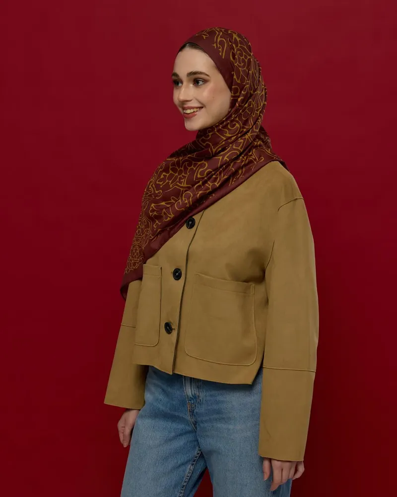 Tarçın Rüzgarı & Saf Altın Harem Rüyası Desen Şal - 31