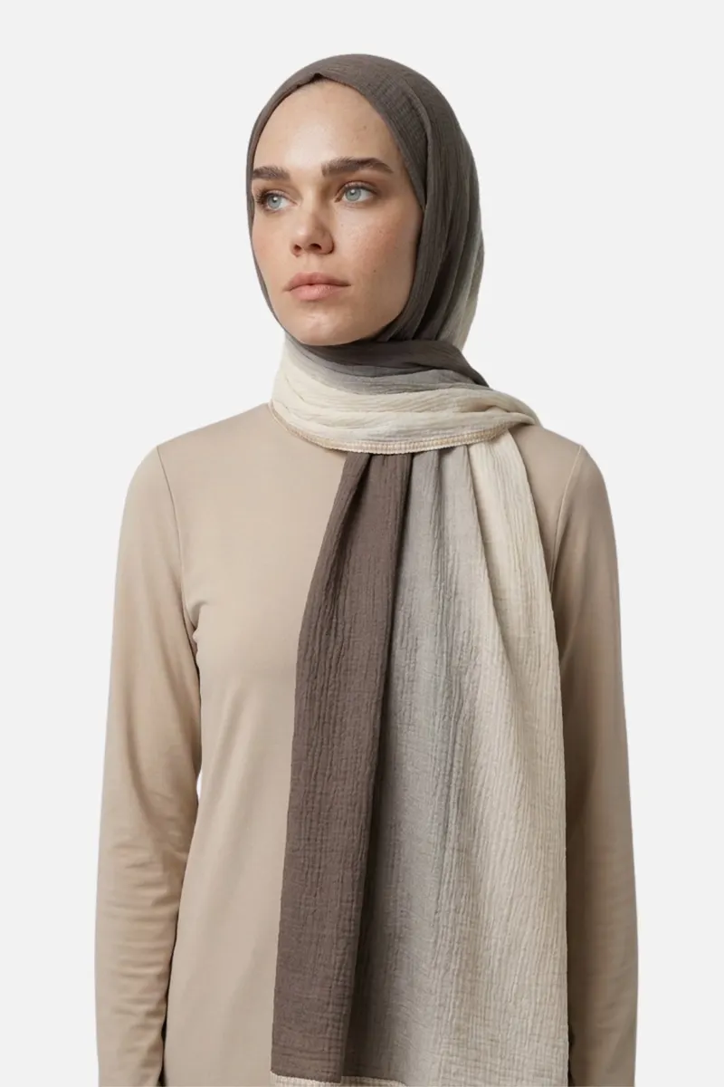 Taş Degrade Müslin Şal