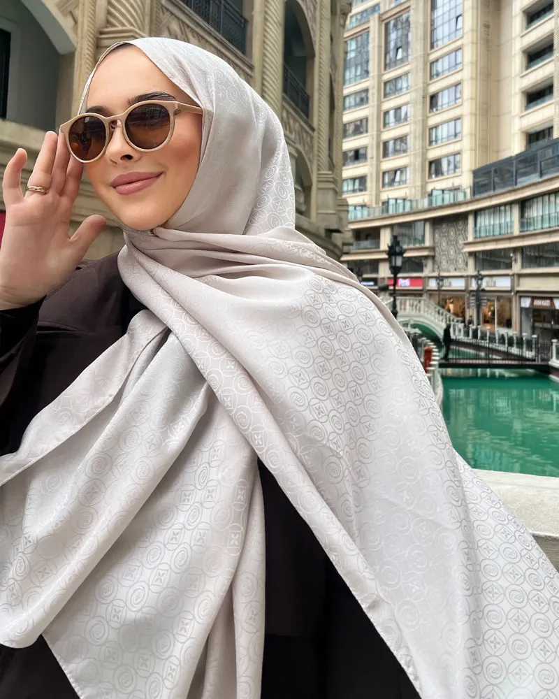 Taş Luxe Desen Jakar Şal