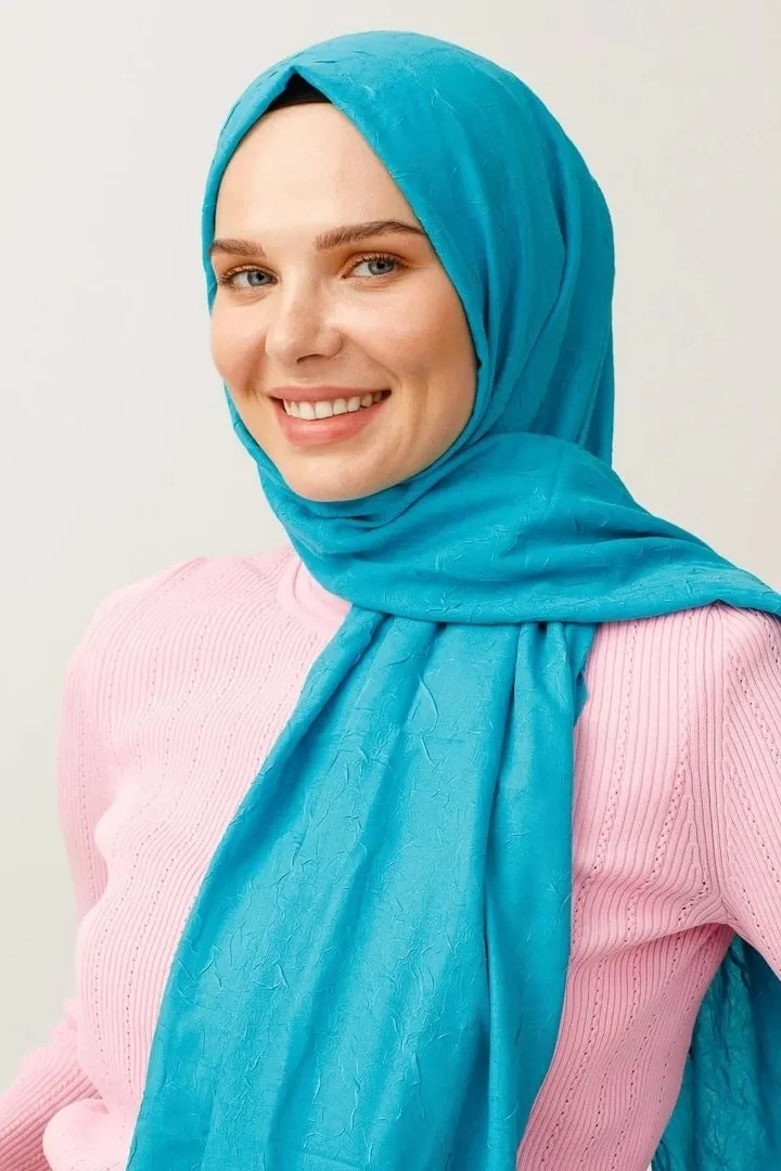 Turkuaz Bambu Şal