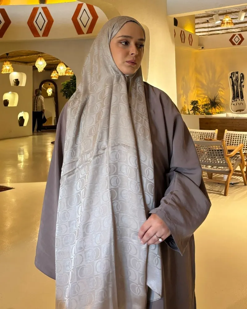 Vizon Imannoor Küçük Dama Desen Pamuk Jakar Şal · görsel 2