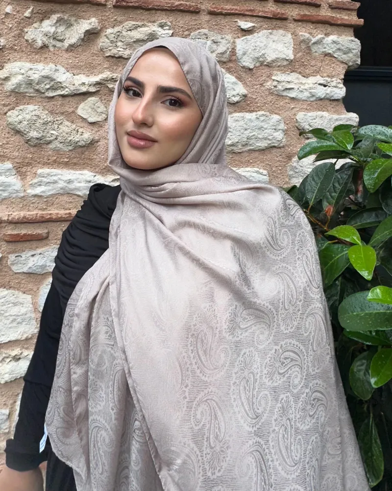 Vizon Rumi Desen Jakar Şal