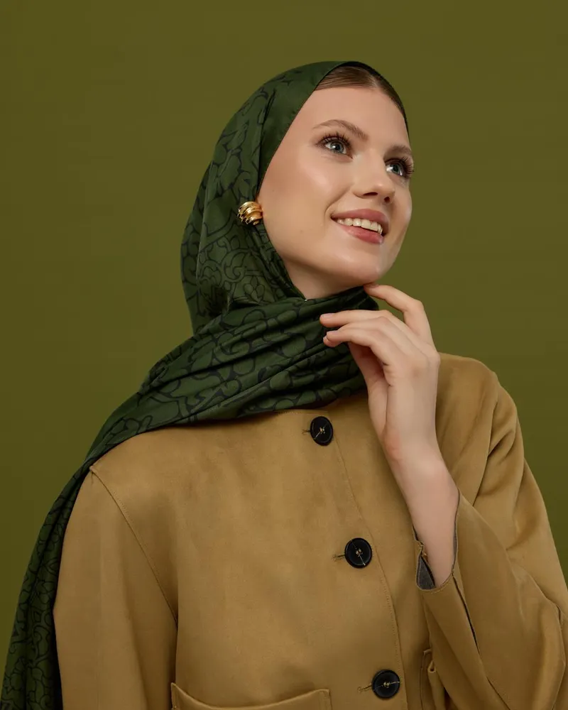 Zeytin & Siyah Harem Rüyası Desen Şal - 74 · görsel 3