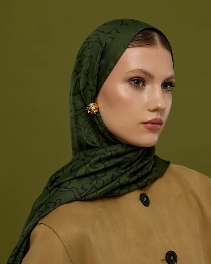 Zeytin & Siyah Harem Rüyası Desen Şal - 74 · görsel 4