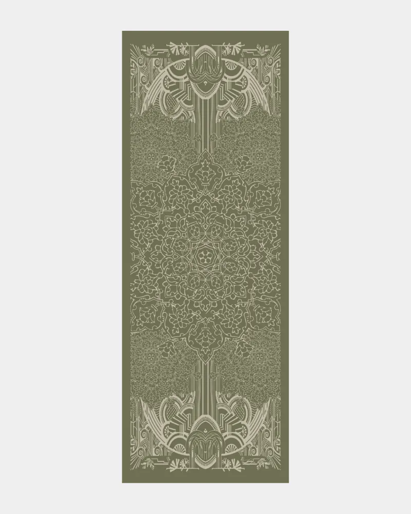 Zeytin Yeşili & Badem Kremi Harem Rüyası Desen Şal - 37